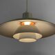 White pendant light PH 4/3 by Poul Henningsen for Louis Poulsen. Denmark 1980s
