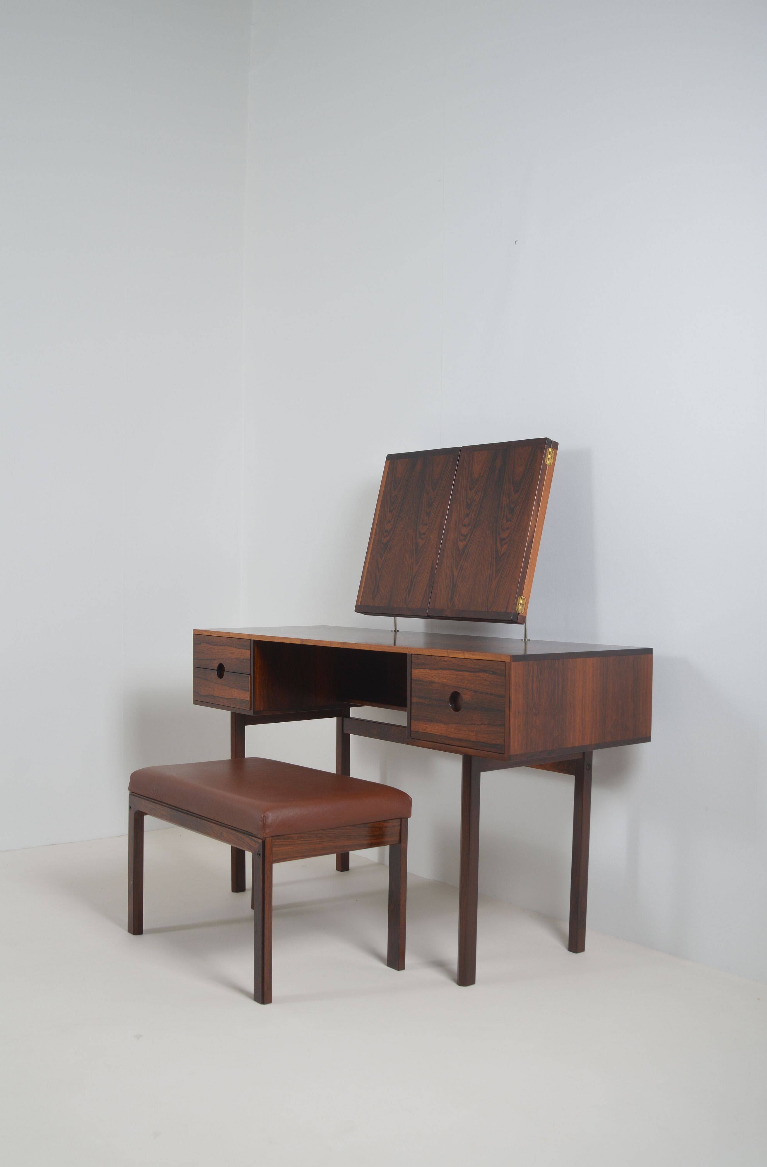 Danish dressing table in rosewood by Kai Kristiansen for Aksel Kjersgaard