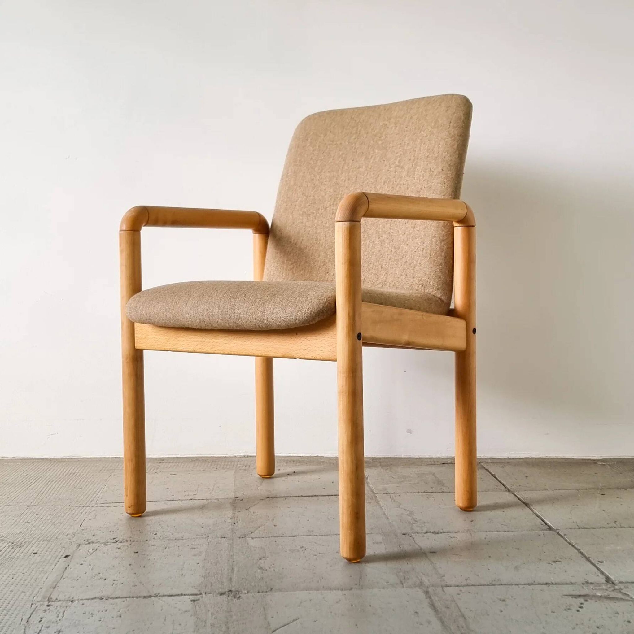 Pair of Danish armchairs in beech