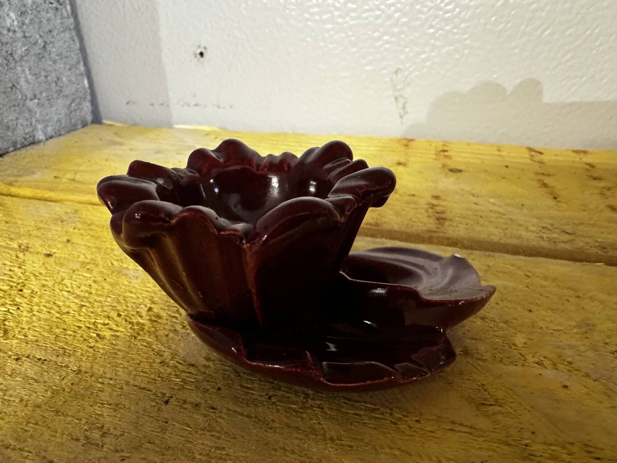 Ceramic Candle Holder Vallauris 1950s signed CAB