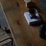 Baroque writing desk from the 1920s in solid oak, by a Danish cabinetmaker.