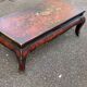 Table basse asiatique motifs fleurs