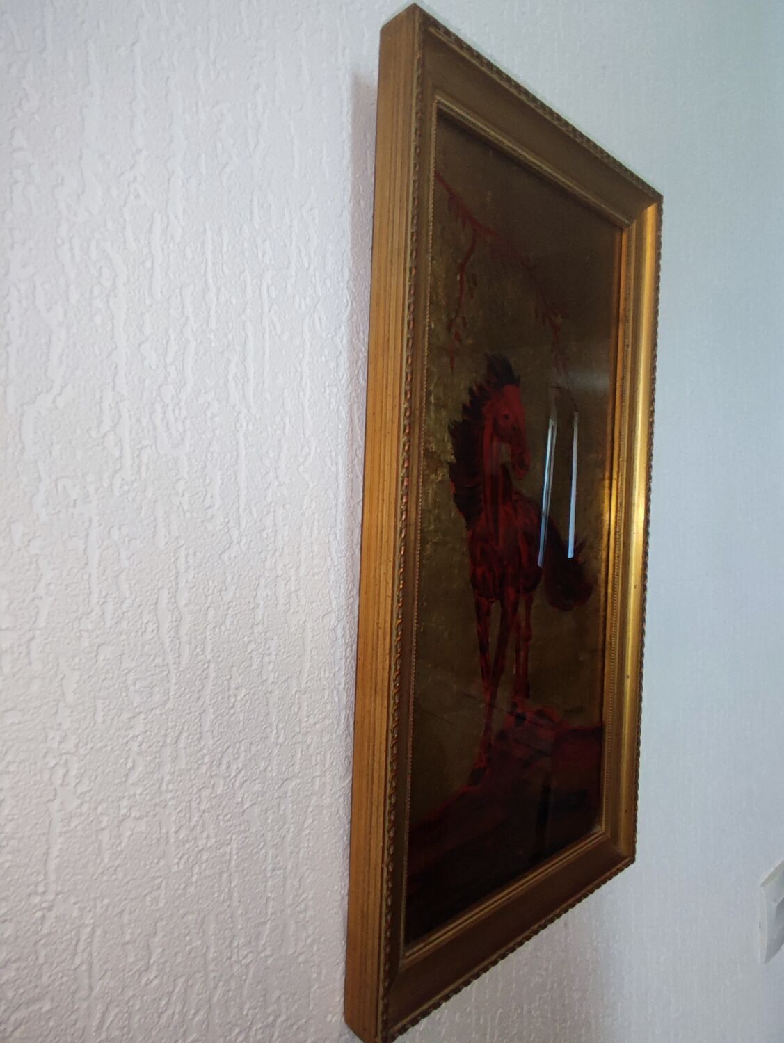 Gold leaf horse painting