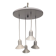 Suspension cascade Confetti de Bonderup & Thorup pour Focus, Danemark 1970