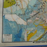 School poster Hatier north region east economic and physical map