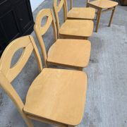 Set of 6 beech chairs