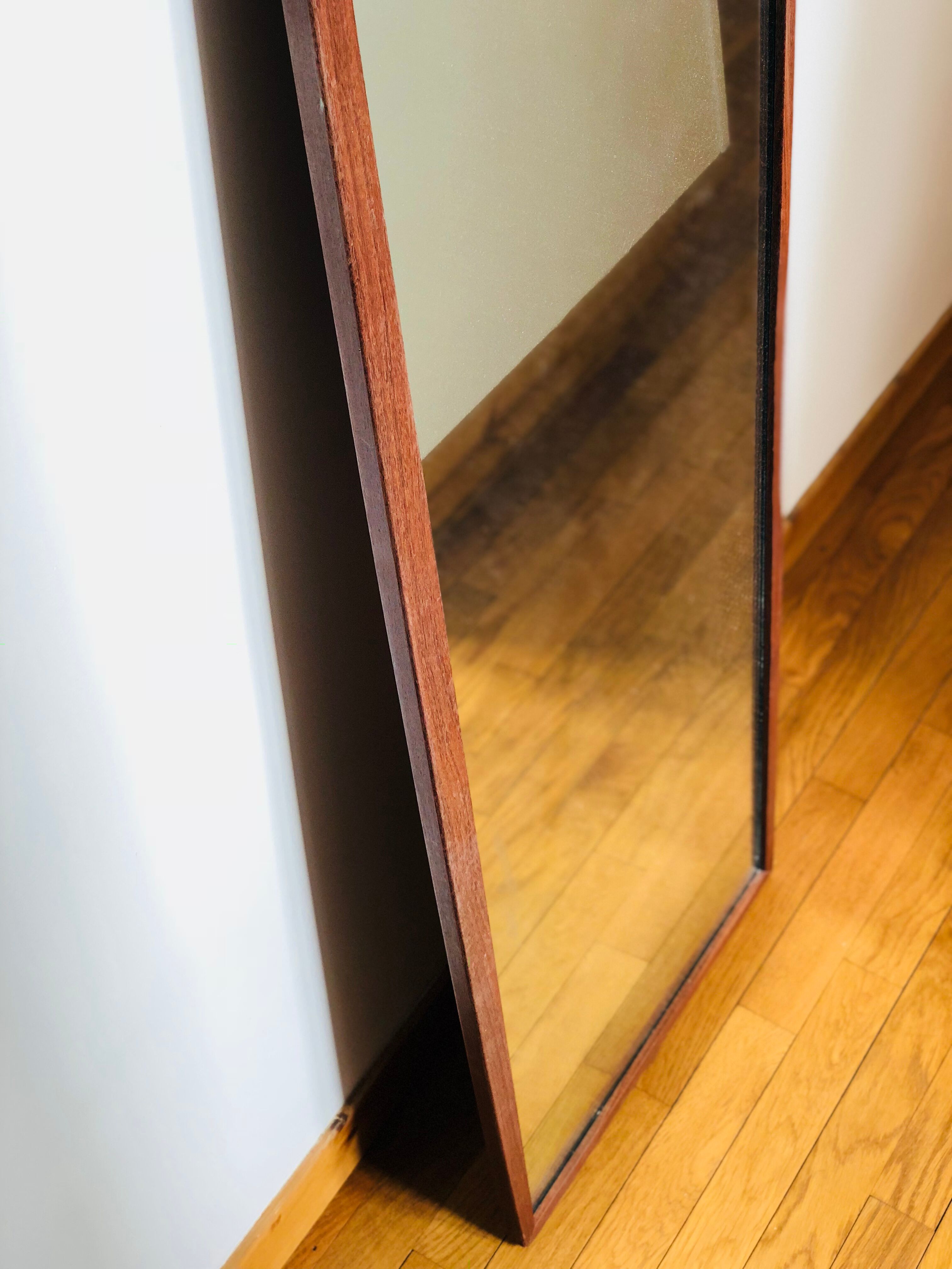 Scandinavian teak mirror 1960 - 139 cm x 46 cm