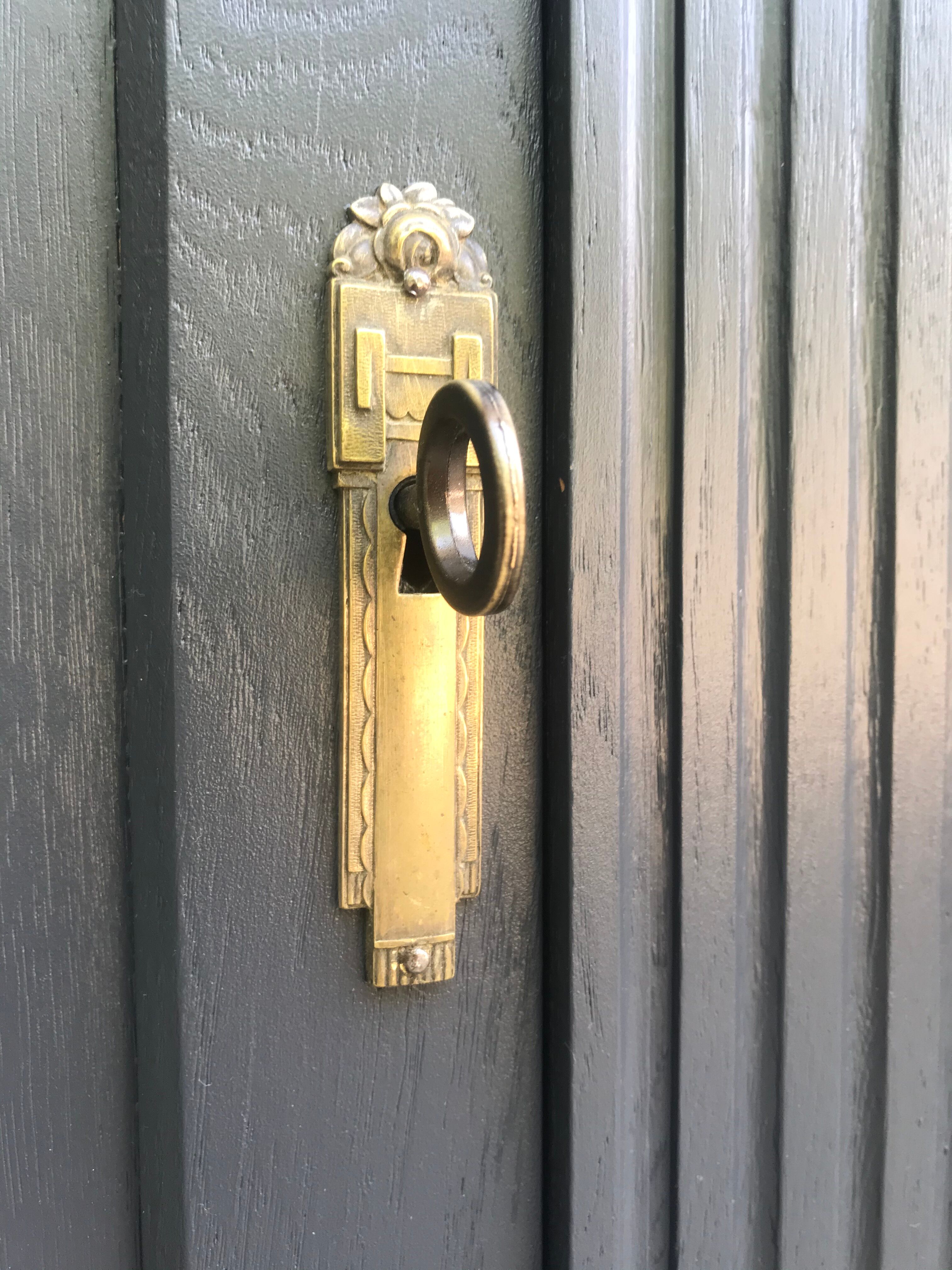 bahut buffet art deco chene solid gray vintage