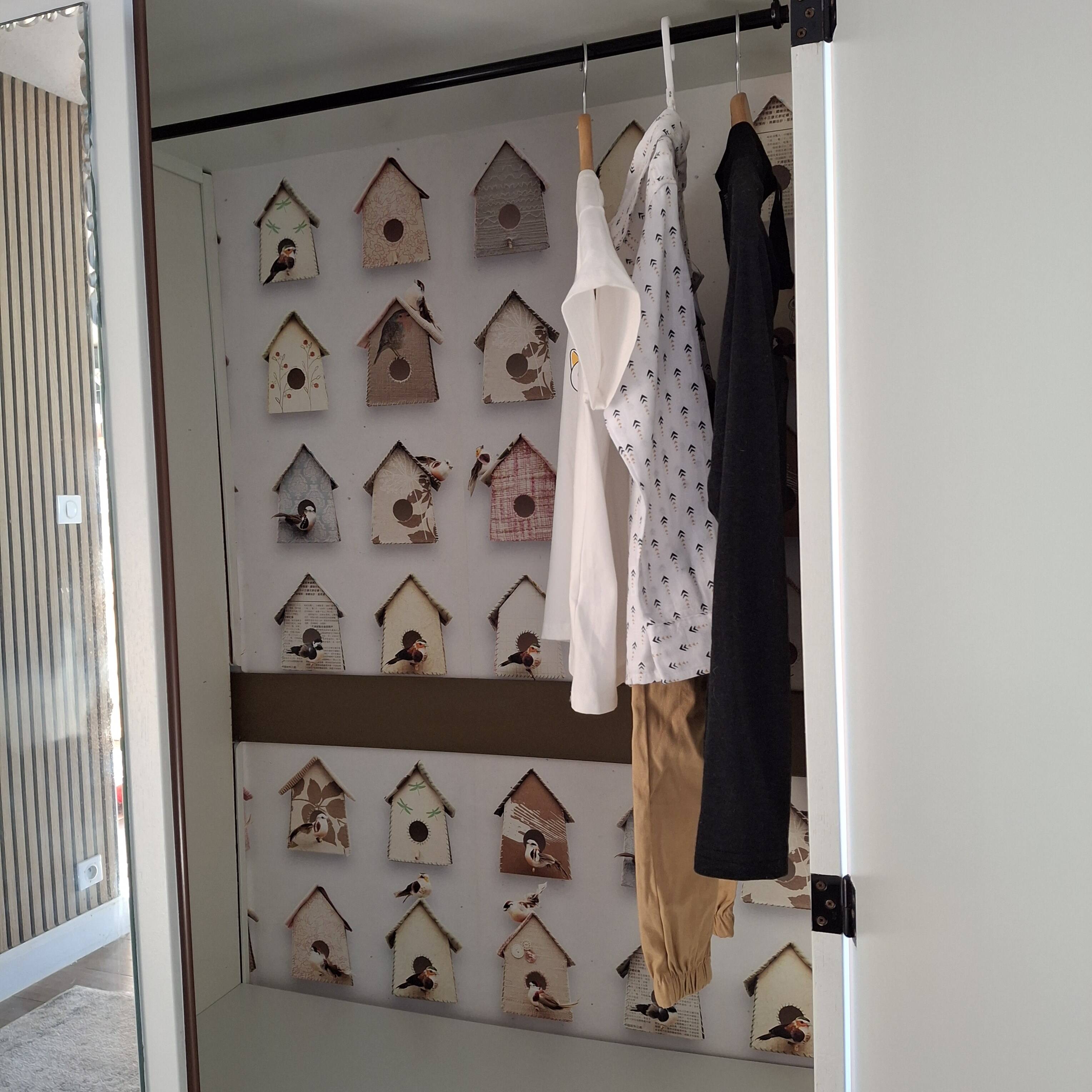 Armoire vintage années 60 relookée