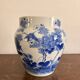 Ancient Vase Flower Pot Blue White Porcelain Bird Arita Imari Seto Peony