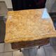Pair of bedside tables in Louis XV style with marquetry - marble