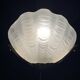 Shell wall light in gilded brass and frosted pressed glass Art Deco style