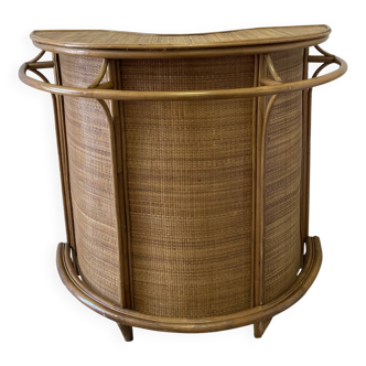 70s rattan bar