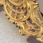 Pair of Gilt Brass Rococo Picture Frames, Antique Decorative Wall & Table Frame