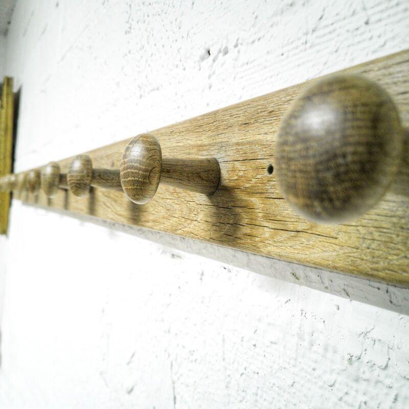 Wall coat rack with 10 hooks