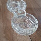 Thick glass salt and pepper shakers