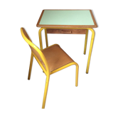 School desk and chair
