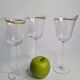 Trois verres à vin "tulipe" Villeroy et Boch vintage, 26 cm