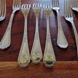 Christofle, Paris - Set of 10 Empire model dessert forks