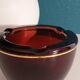 Cendrier verre ambre