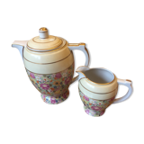 Coffee maker and vintage milk jar D.R.B. Limoges