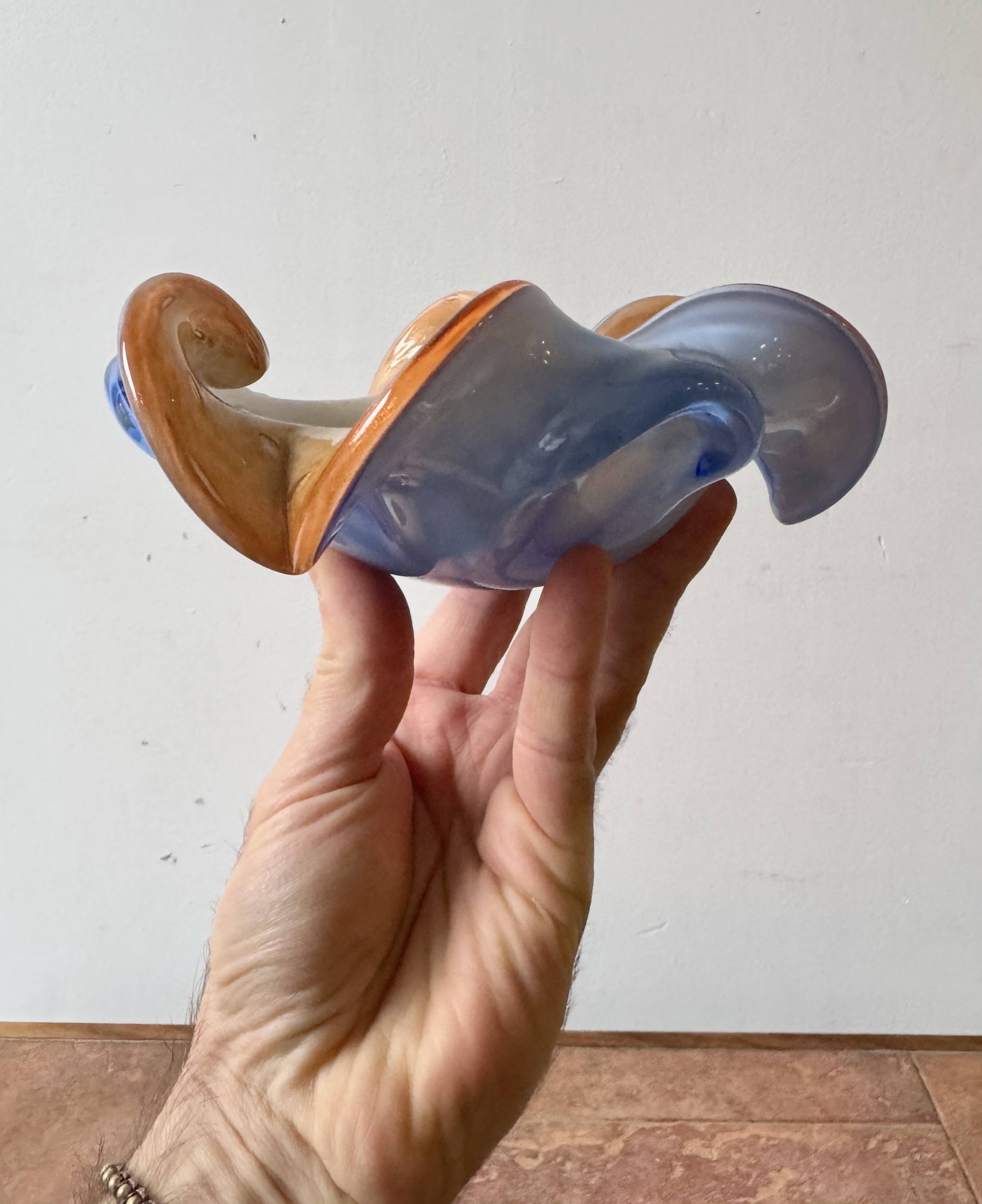 Vintage Blue Glass Bowl