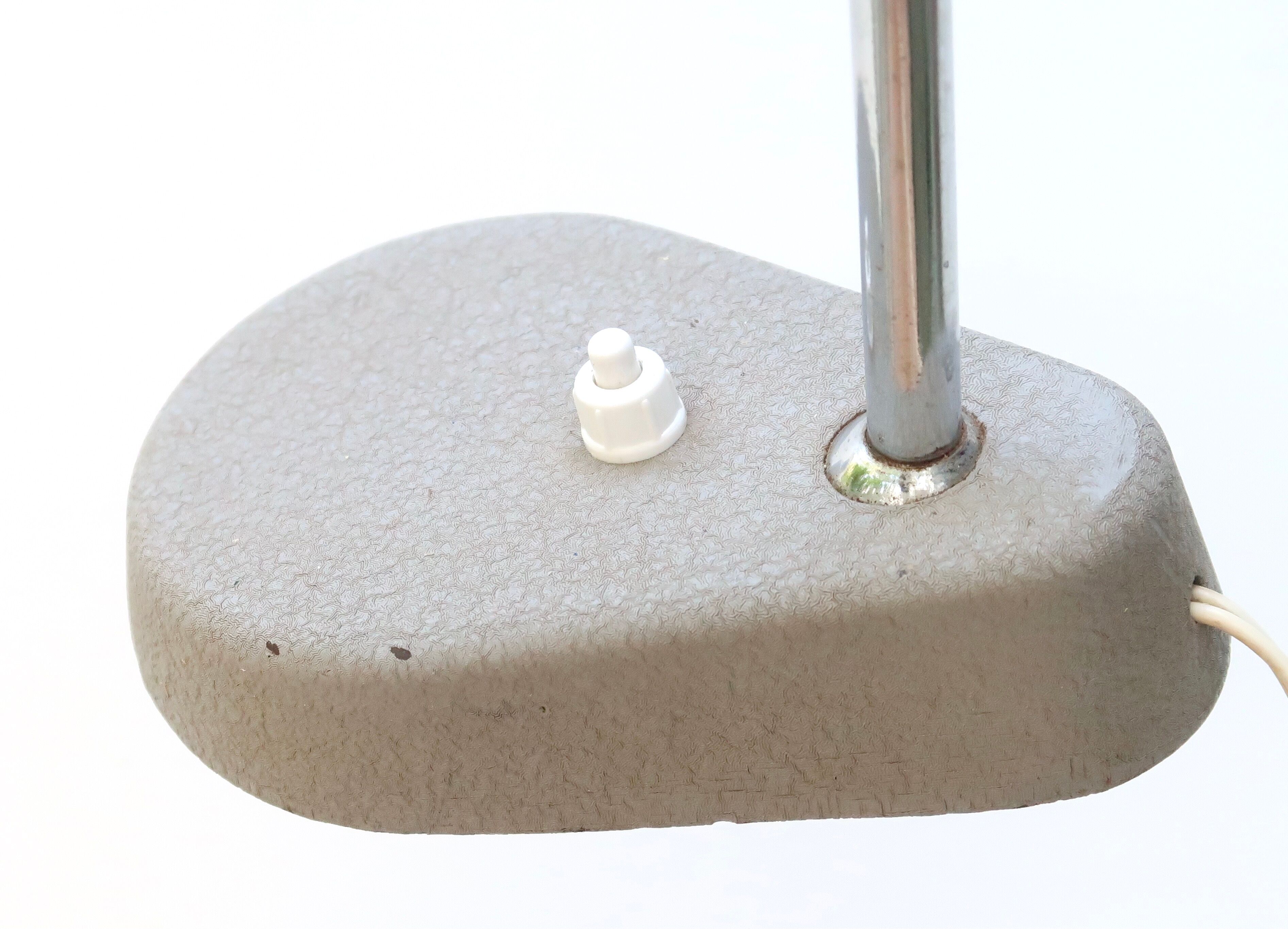 Articulated grey desk lamp, 50s