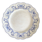 Plat rond en terre de fer Sarreguemines modèle Corbeille