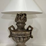 18TH century Stone gate finial and lampshade