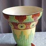 Art-deco vasque lamp in faience