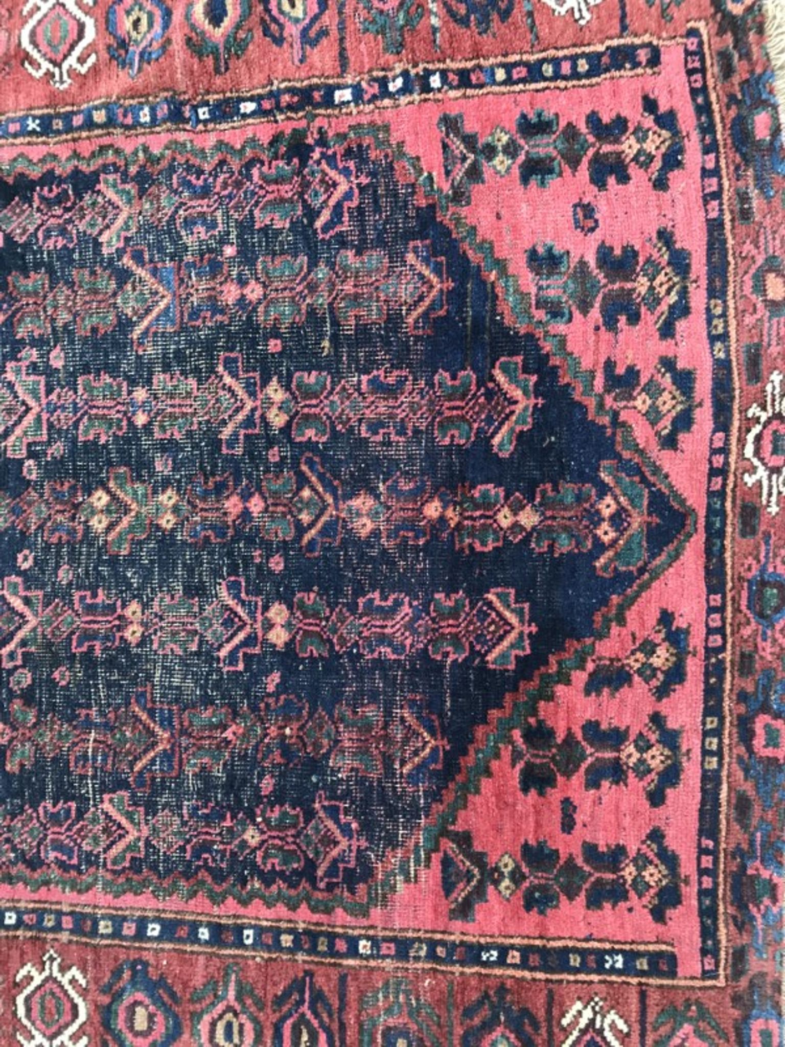 Carpet old Persian Bijar 19th century handmade 110 X 189 CM