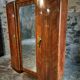 French Art Deco walnut wardrobe with mirror, 1930s