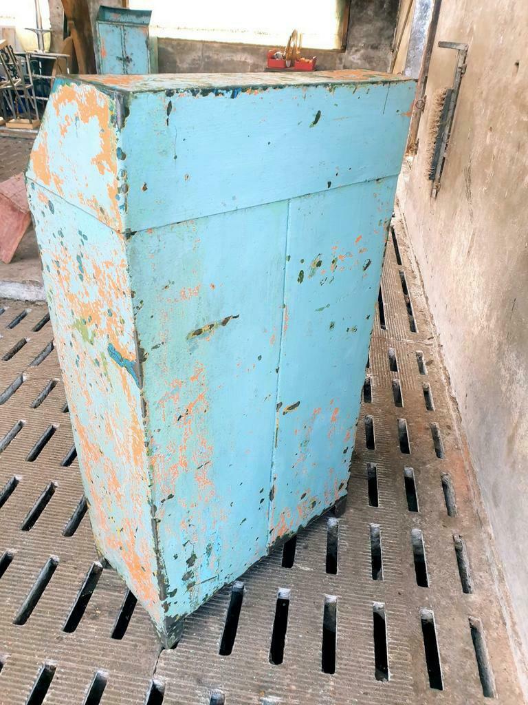 Old cabinet iron sideboard blue