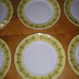 Service d'assiettes en faience pour 6 personnes : 12 pièces