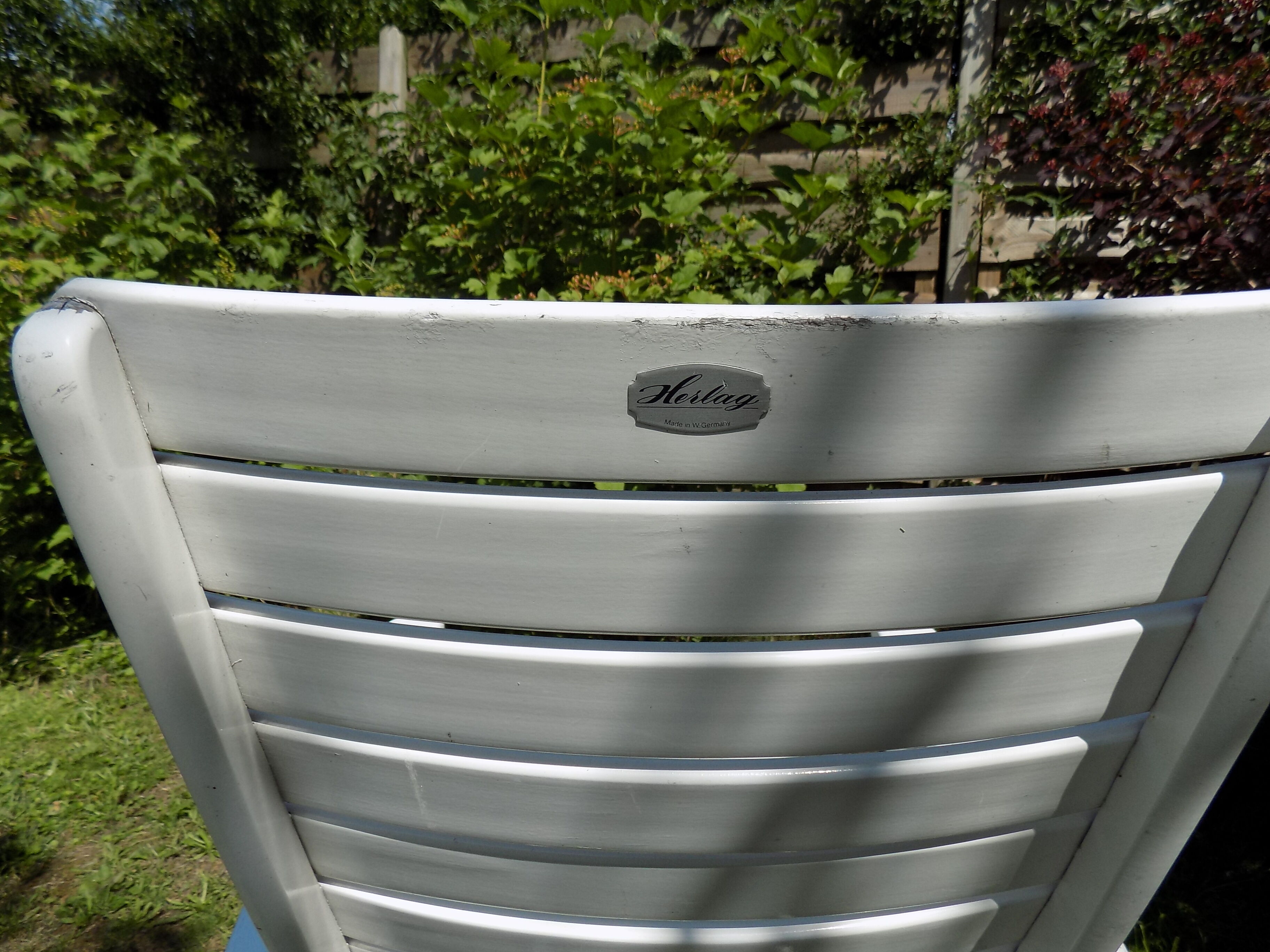 Chaises de jardin en bois années 80 Herlag