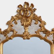 20th century large gilded baroque style mirror by Deknudt, Belgium