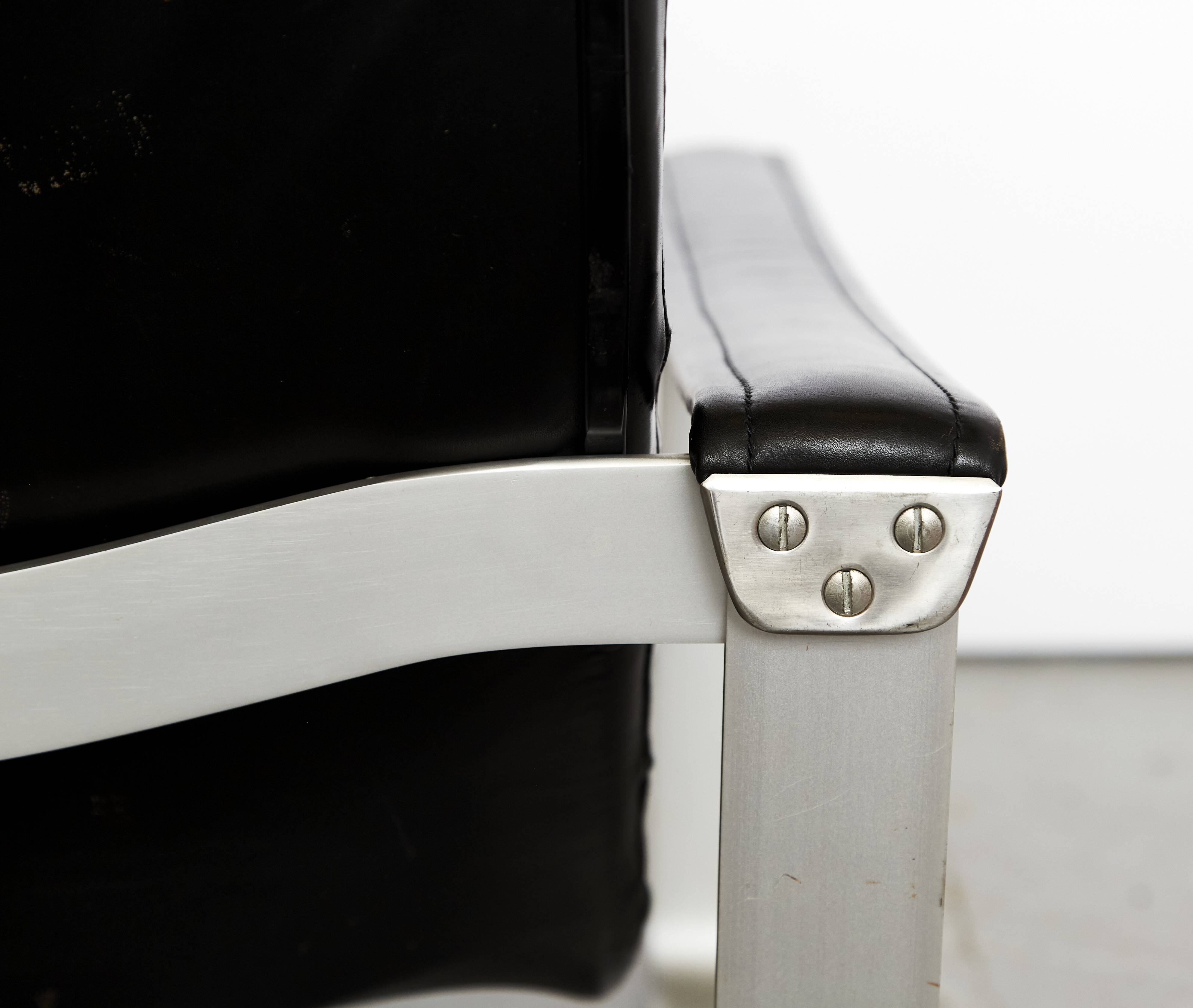 Lounge chair and ottoman Ilmari Lappalainen "Pulkka" for ASKO