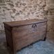 Antique marriage chest in oak / blanket chest – 18th century, Auvergne, France