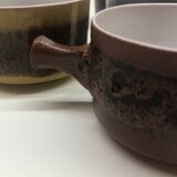 Set of 4 vintage ceramic fondue bowls