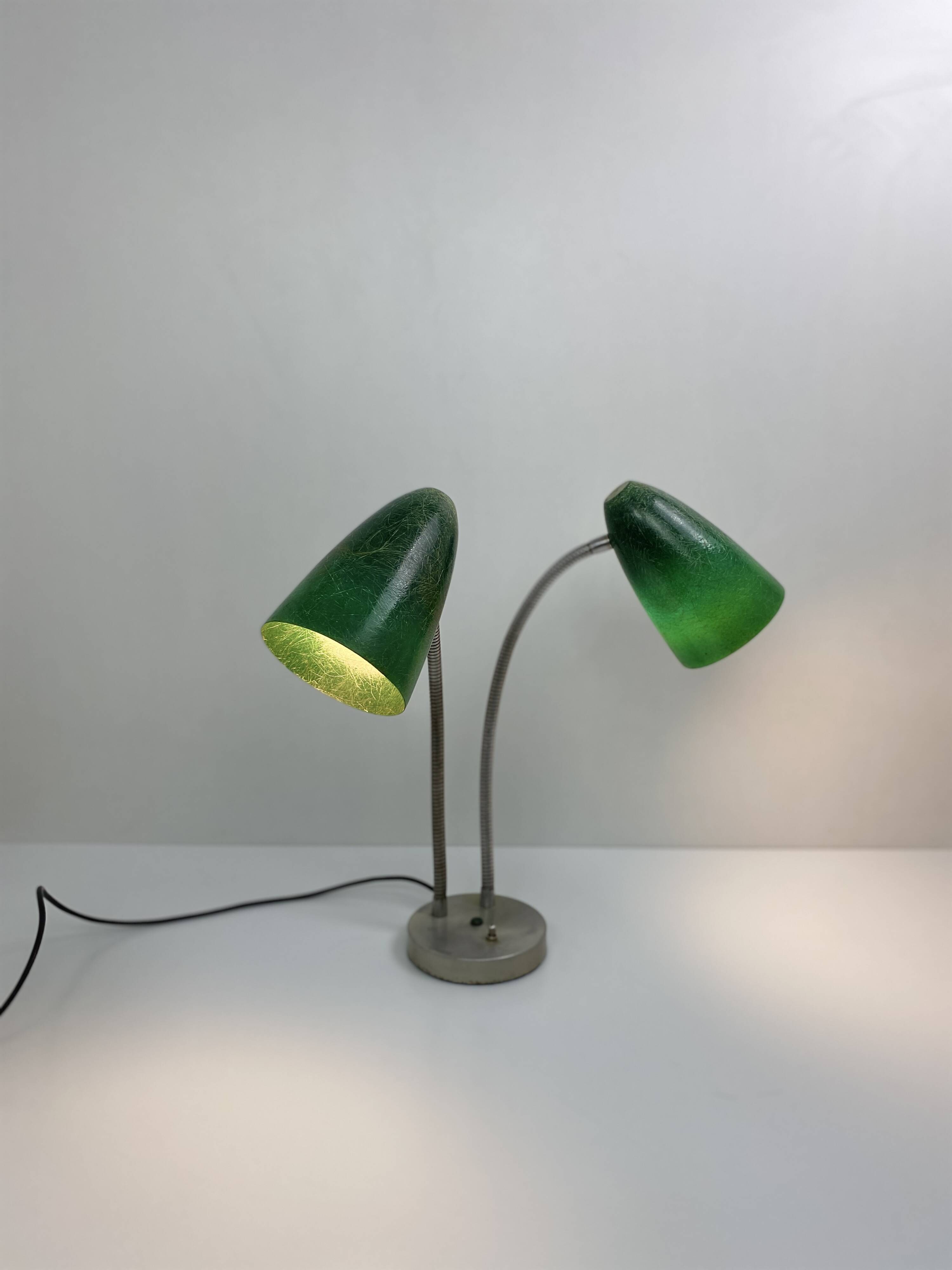 American double lamp, fiberglass, 1950, Prescoli