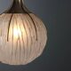 Suspension vintage en métal, laiton et verre, Italie, années 1970