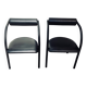 Danish design armchair from the 80s, metal and imitation leather
