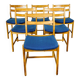 6 chaises scandinave en chêne 1960