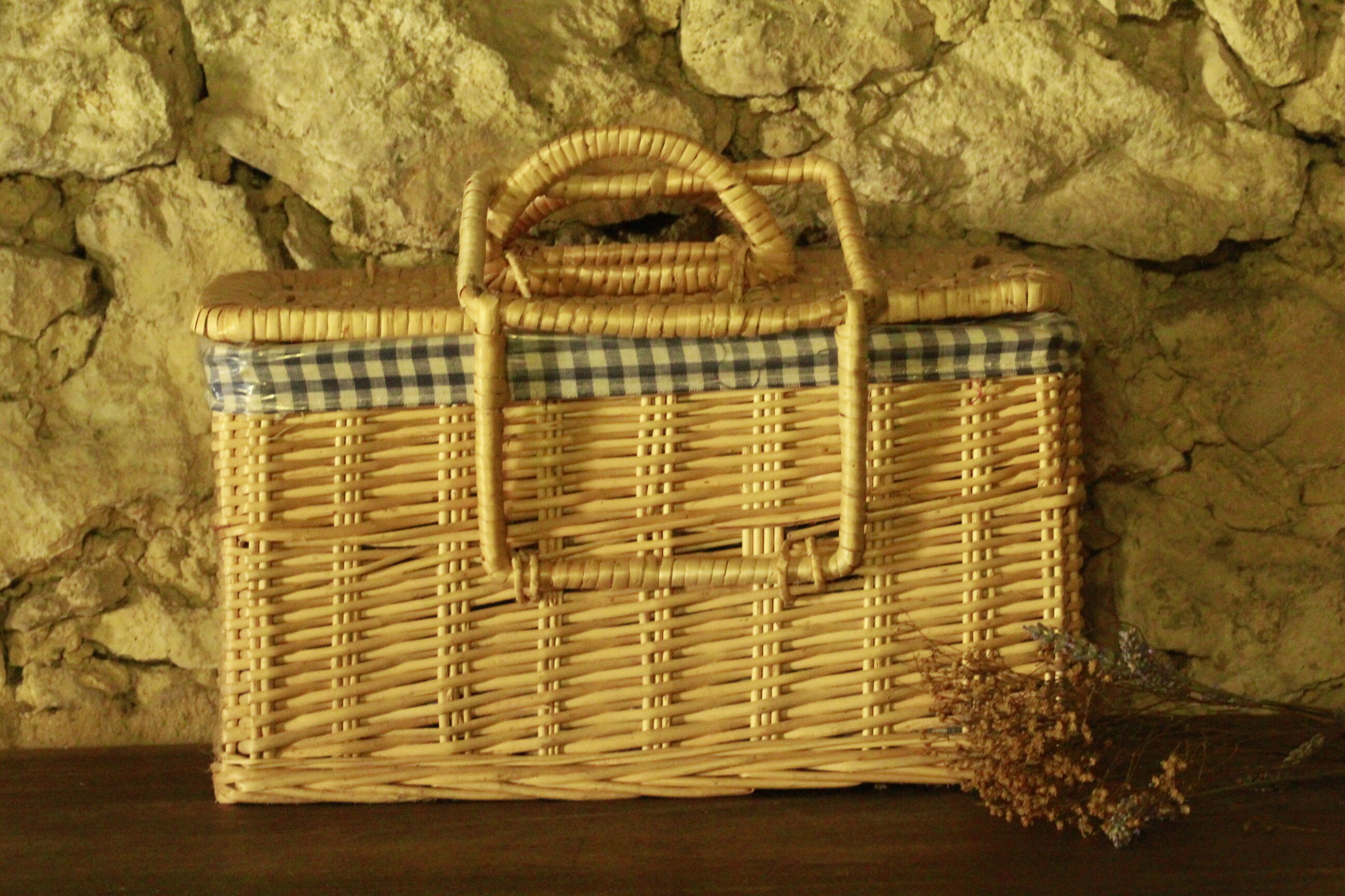 Old picnic basket