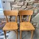 Renovated bistro chair pair