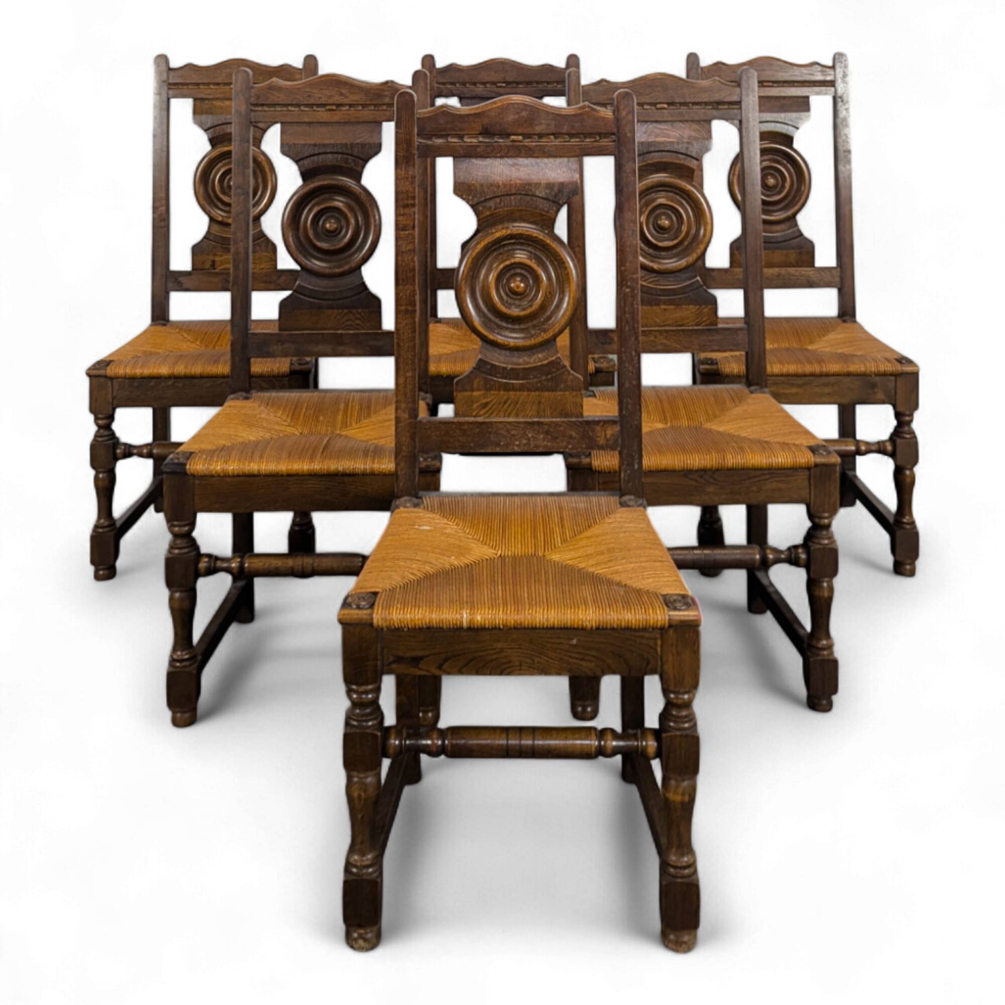 Set of 6 brutalist chairs