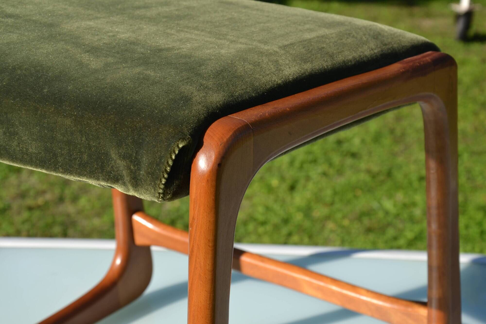 Scandinavian "sledge" chair in teak by Baumann