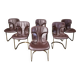 Chaises de salle à manger vintage par Cidue, ensemble de 6, années 1970.