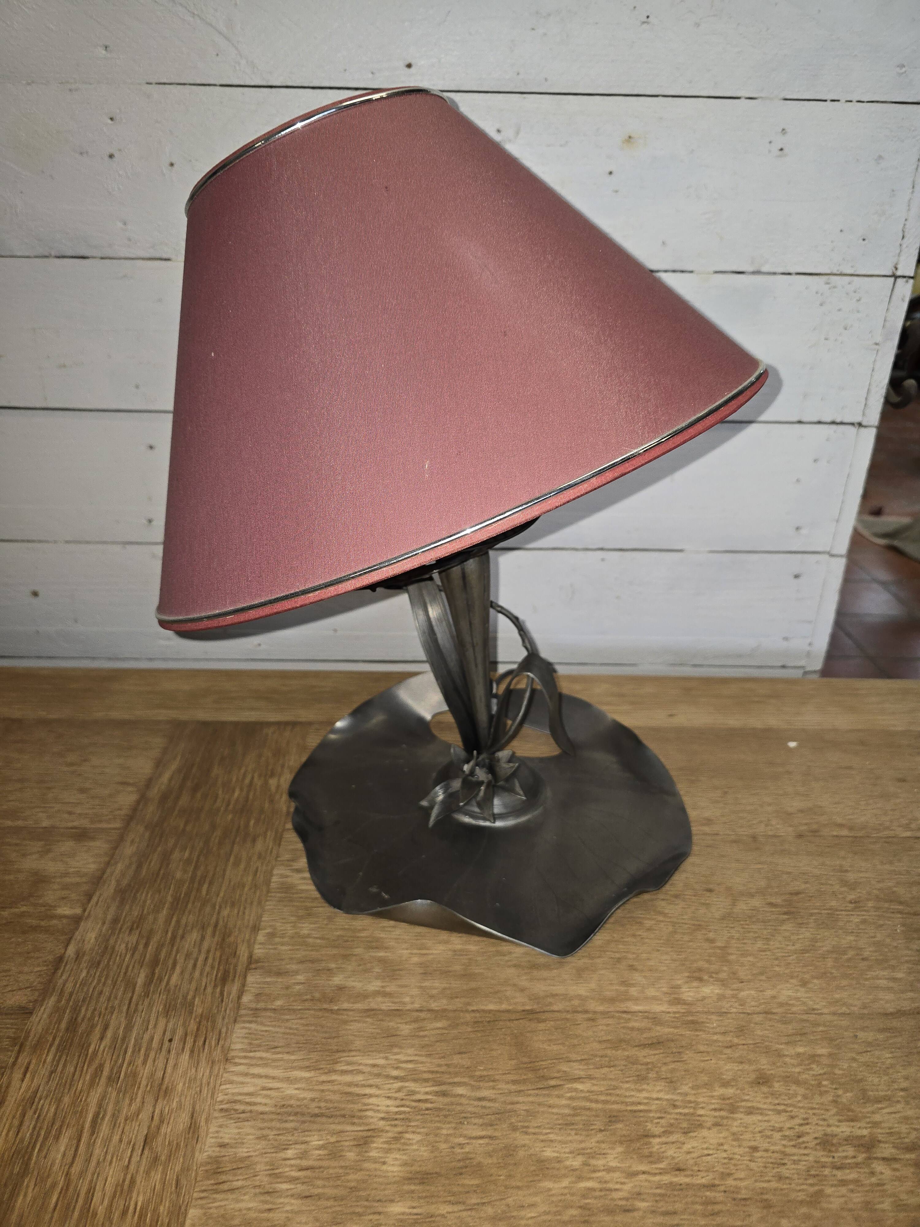 Lampe art déco en étain des années 1930