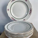 Plate service and dish Sarreguemines old